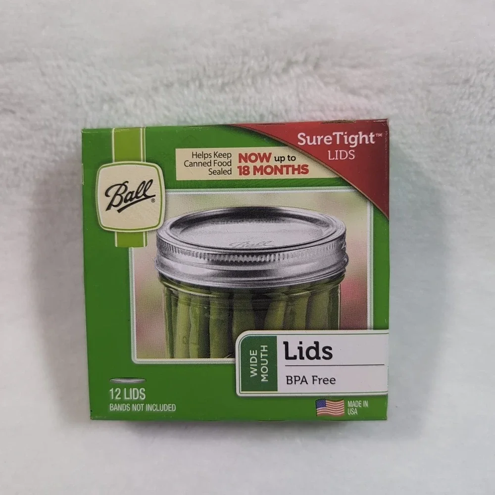 Ball Jars Wide Mouth‎ Sure Tight Lids, 12 Count (1440042050), Preserving Canning